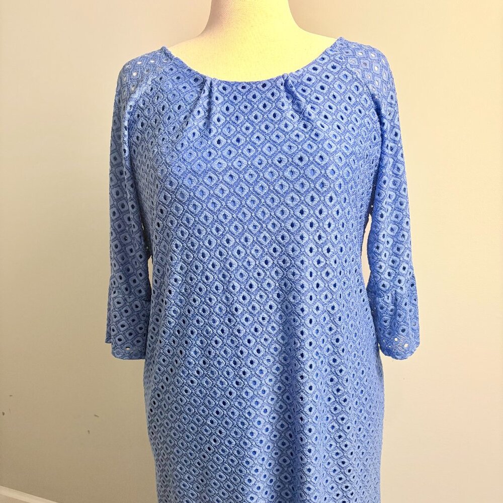 Cobalt blue, geometric patterned, R & K dress